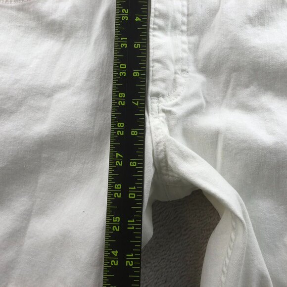 Riders By Lee Women Capri Jeans 12 Medium Straight Leg Casual White Denim Summer - Picture 7 of 15